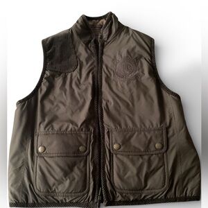 Lauren Ralph Lauren womens equestrian shooting vest puffer plaid reversible logo